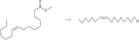 9-Hexadecenoic acid, methyl ester, (9Z)- can be used to produce Hexadec-9c-en-1-ol.